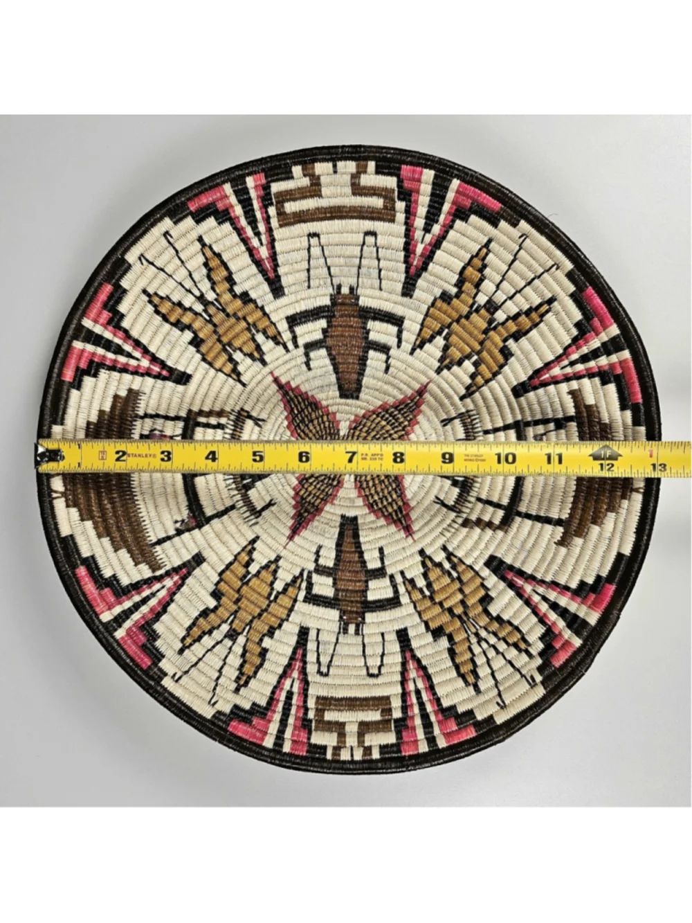 Southwestern Style Woven Coiled Basket Plaque 13